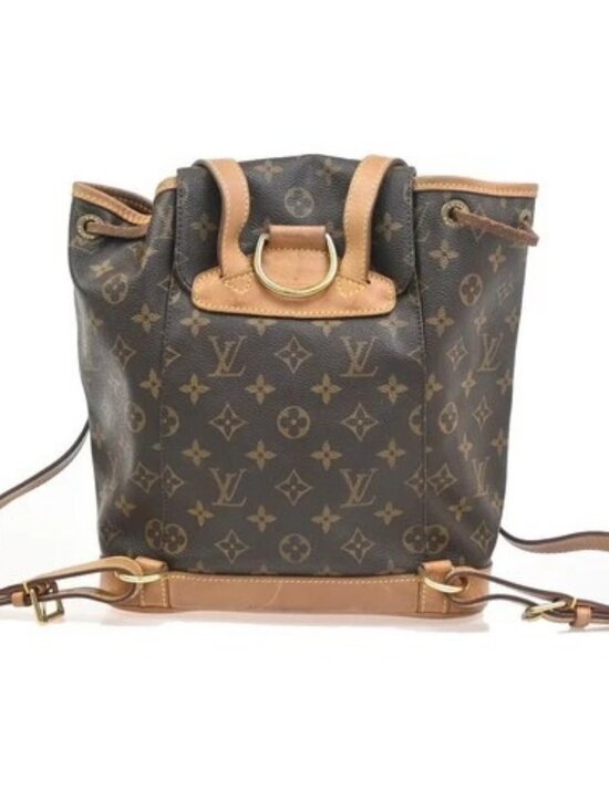 LOUIS VUITTON Montsouris MM Backpack Bag Monogram Leather Brown M51136 15ZA330 main image 10